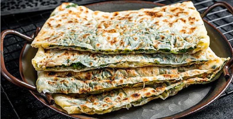 Burek Co cooked traditional spinach and cheese gozleme serving suggestion