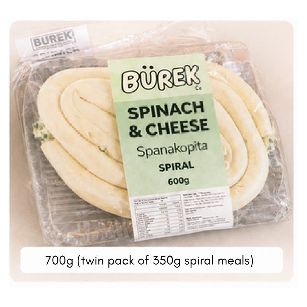 Frozen packaged spiral pastries as supplied to customers